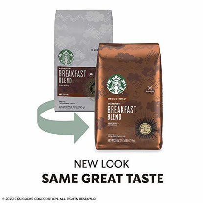 Picture of Starbucks Medium Roast Ground Coffee - Breakfast Blend - 100% Arabica - 1 bag (28 oz.)