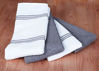 Picture of AMOUR INFINI Terry Dish Towel | Set of 4 | 16 x 26 Inches | Super Soft and Absorbent |100% Cotton Dishtowels | Perfect for Household and Commercial Uses | Light Gray