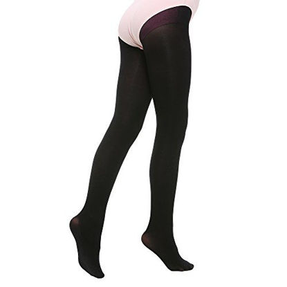 Picture of STELLE Girls' Ultra Soft Pro Dance Tight/Ballet Footed Tight (Toddler/Little Kid/Big Kid), Black, L