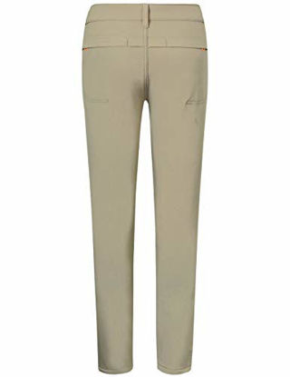 Picture of Camii Mia Women's Winter Warm Outdoor Slim Windproof Waterproof Ski Snow Fleece Hiking Pants (38W x 30L, Khaki)