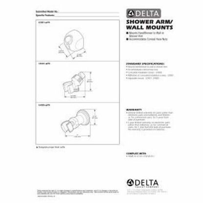 Picture of Delta Faucet U3401-RB-PK Adjustable Shower Arm Mount, Venetian Bronze