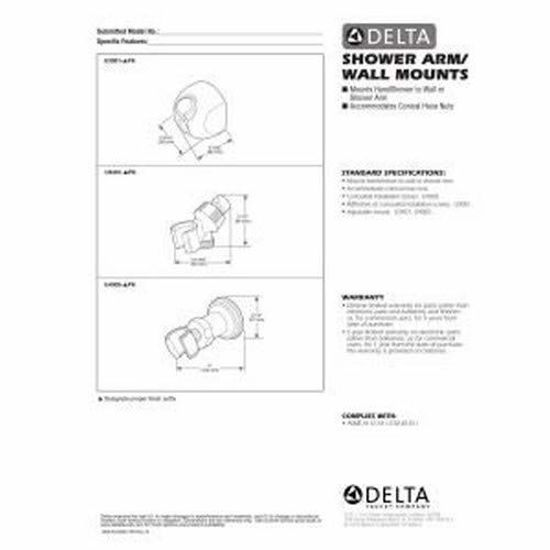 Picture of Delta Faucet U3401-RB-PK Adjustable Shower Arm Mount, Venetian Bronze