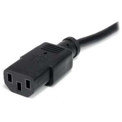 Picture of StarTech.com 12 ft Standard Computer Power Cord (NEMA5-15P to C13) - 18 AWG Replacement AC Power Cable for PC or Monitor - 125V @ 10A (PXT10112),Black