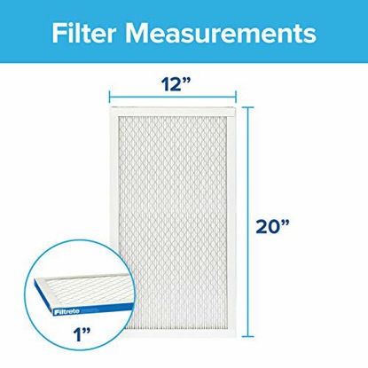 Picture of Filtrete 12x20x1, AC Furnace Air Filter, MPR 1900, Healthy Living Ultimate Allergen, 2-Pack (exact dimensions 11.81 x 19.81 x 0.78)