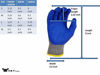 Picture of G & F Products - 3100XL-10 120 Pairs X-Large Rubber Latex Double Coated Work Gloves for Construction, gardening gloves, heavy duty Cotton Blend Blue