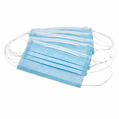 Picture of TCP Global Salon World Safety - Face Masks 10 Boxes (500 Masks) Breathable Disposable 3-Ply Protective PPE with Nose Clip and Ear Loops