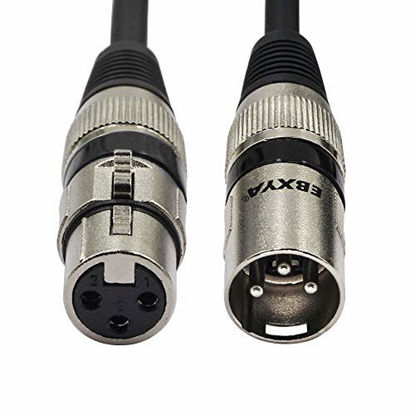 Picture of EBXYA XLR Cable 25 Feet 6 Colored Packs - DMX Cable with 3 Pins Male to Female for Stage Lighting Patch Cable