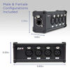 Picture of LyxPro 4 Channel 3 Pin Multi Network XLR Cable Breakout for Stage Sound Lighting and Recording Studio Male and Female to RJ45 Ethercon
