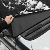 Picture of FrostGuard Plus Winter Windshield + Mirror Covers - Weather Resistant - Security Panels and Wiper Blade Cover - Protects from Snow, Ice and Frost (Standard, Black)