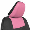 Picture of BDK PolyPro Car Seat Covers, Full Set in Pink on Black - Front and Rear Split Bench Protection, Easy Install with Two-Tone Accent, Universal Fit for Auto Truck Van SUV