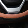 Picture of Valleycomfy Microfiber Leather Steering Wheel Cover Large-Size for F150 F250 F350 Ram 4Runner Tacoma Tundra Range Rover Model S X with 15 1/2 inches-16 inches Outer Diameter (Brown)