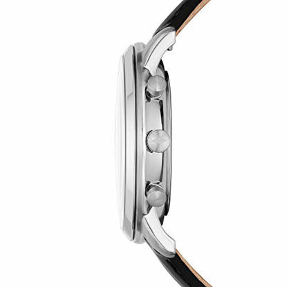 Picture of Fossil Men's Neutra Chrono Quartz Leather Chronograph Watch, Color: Silver, Black (Model: FS5452)