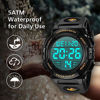 Picture of Mens Digital Watch, Sports Waterproof Military LED Multifunctional Chronograph Outdoor Wrist Watches for Men with Backlight and Alarm Stopwatch