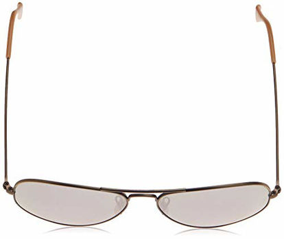 Picture of Ray-Ban Unisex-Adult Aviator Large Metal Non-Polarized Aviator Sunglasses, Brushed Bronze Demishiny, 58 mm