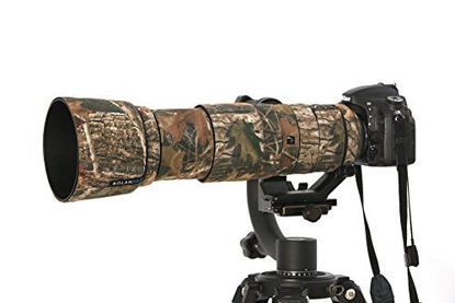 Picture of ROLANPRO #10 New Brown Jungle Camo Lens Coat Camouflage Rain Cover for Nikon AF-S 200-500mm f/5.6E FL ED VR Camera Lens Protection Sleeve