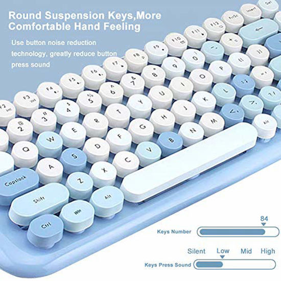 GetUSCart- Wireless Keyboard Mouse,Onlywe Mini 2.4G Wireless Round Punk ...