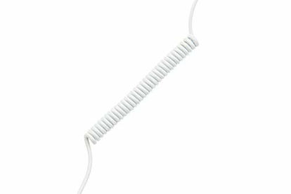 Picture of Asceny Coiled & Double-Sleeved Mechanical Keyboard Cable, for Type-C Mechanical Keyboards (White)