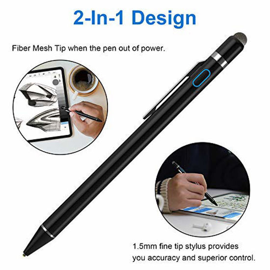 Active Stylus Pen Compatible For Ios&android Touch Screens, Pencil For Ipad  With Dual Touch Function,rechargeable Stylus For Ipad/ipad Pro/air/mini/ip