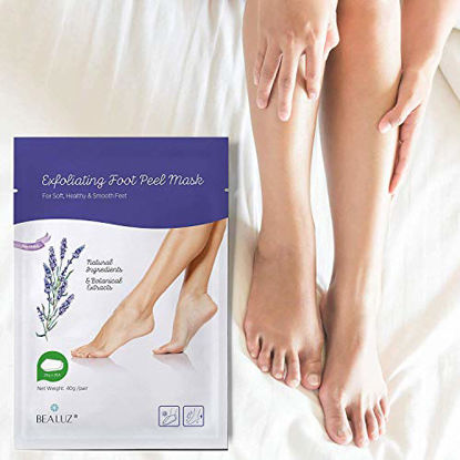 Picture of 2 Pairs Foot Peel Mask Exfoliant for Soft Feet in 1-2 Weeks, Exfoliating Booties for Peeling Off Calluses & Dead Skin, For Men & Women Lavender by Bea Luz