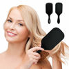 Picture of 4Pcs Paddle Hair Brush, Detangling Brush and Hair Comb Set for Men and Women, Great On Wet or Dry Hair, No More Tangle Hairbrush for Long Thick Thin Curly Natural HairBlack