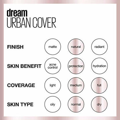 Picture of Maybelline Dream Urban Cover Flawless Coverage Foundation Makeup, SPF 50, Warm Nude