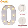 Picture of LED Marquee Letter Lights Alphabet Light up O Sign for Wedding Home Party Bar Decoration O