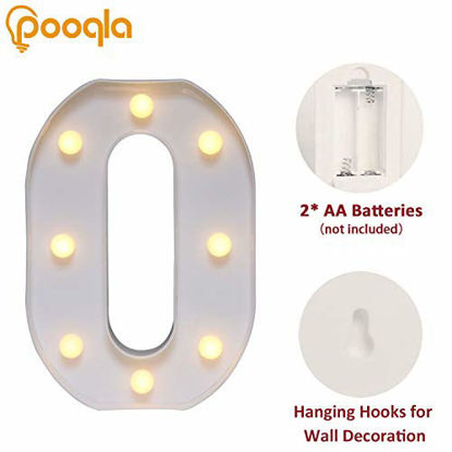 Picture of LED Marquee Letter Lights Alphabet Light up O Sign for Wedding Home Party Bar Decoration O