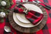 Picture of DII Buffalo Check Collection Classic Tabletop, Tablecloth, 52x52, Red & Black