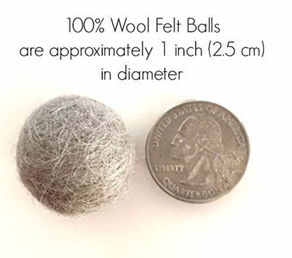 Picture of "Arizona" Handmade Wool Felt Ball Garland by Sheep Farm Felt- Coral, Mint, Navy, Mustard, Peach & Cream Felt Ball Garland, Pom Pom Garland. 1 inch balls. 7 Feet Long. 28 Felt Balls