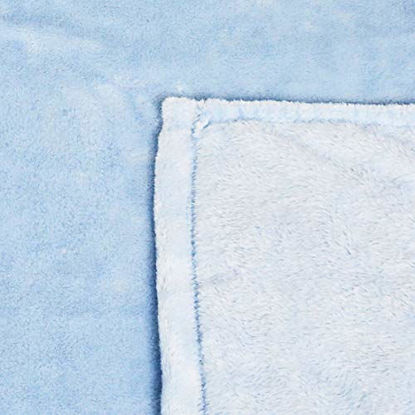 Picture of Exclusivo Mezcla Soft Flannel Fleece Velvet Plush Throw Blanket - 50" x 60" (Ice Blue)