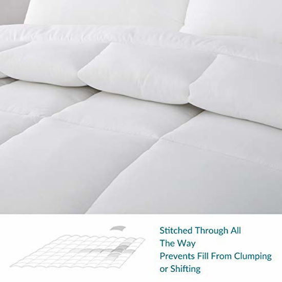 GetUSCart Bedsure Queen Comforter Duvet Insert White Quilted Bedding Comforters for Queen Bed