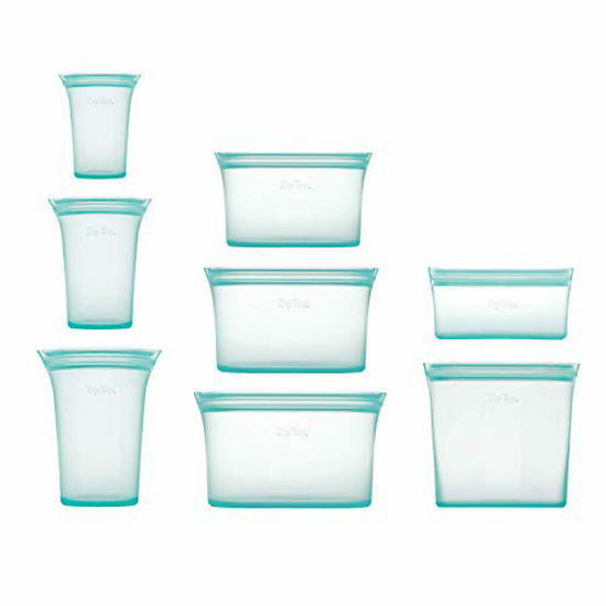 Zip Top Silicone Reusable Bags, Cups & Dishes Sets