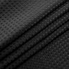Picture of Stall Shower Curtain Fabric 36 x 72 Inch, Waffle Weave, Hotel Luxury Spa, 230 GSM Heavy Duty, Water Repellent, Black Pique Pattern Decorative Bathroom Curtain