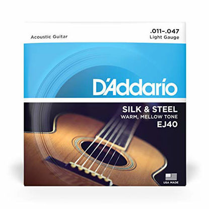 Picture of D'Addario EJ40 Silk & Steel Folk Guitar Strings, 11-47