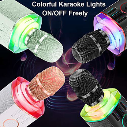 Adult Car Karaoke Mic Singing Machine Magic Sound Karaoke Wireless Microphone Red 4 in 1 Bluetooth Karaoke Machine Microphone for Kids Wireless for Party/Outdoor/Travel 