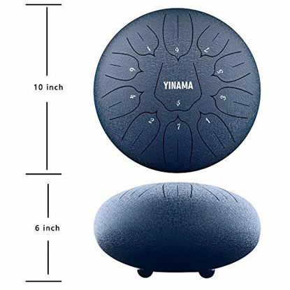 Picture of Yinama Steel Tongue Drum Percussion Instrument 11 Notes 10 inches