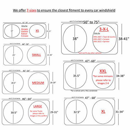 Picture of 7sizes=Better fitment for Every Vehicle Car Windshield Sun Shade - Blocks UV Rays Sun Visor Protector, Sunshade To Keep Your Vehicle Cool And Damage Free,Easy To Use, Fits Windshields of Various Sizes