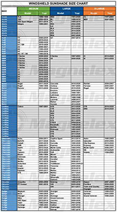 Picture of Magnelex Windshield Sun Shade for SUVs, Trucks and Vans with Bonus Steering Wheel Sun Shade. 210T Reflective Fabric Blocks Sun. Foldable Sun Shield Keeps Your Vehicle Cool. (X-Large 65.7 x 36.4 in)