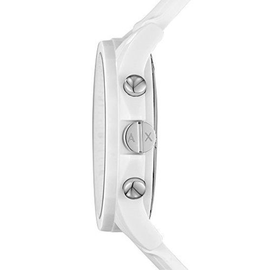 Picture of Armani Exchange Unisex Outerbanks Silicone Watch, Color: White/White Silicone (Model: AX1325)