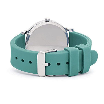 Picture of Speidel Scrub Watch for Medical Professionals with Teal Silicone Rubber Band - Easy to Read Timepiece with Red Second Hand, Military Time for Nurses, Doctors, Surgeons, EMT Workers, Students and More