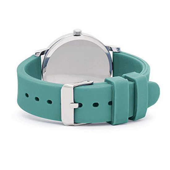 Picture of Speidel Scrub Watch for Medical Professionals with Teal Silicone Rubber Band - Easy to Read Timepiece with Red Second Hand, Military Time for Nurses, Doctors, Surgeons, EMT Workers, Students and More