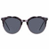 Picture of SOJOS Retro Round Sunglasses for Women Oversized Mirrored Glasses DOLPHIN SJ2068 with Gradient Grey Marble Frame/Grey Lens