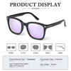 Picture of Myiaur Classic Sunglasses for Women Polarized Driving Anti Glare 100% UV Protection (Black Frame / Purple Mirrored Glasses)
