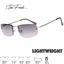Picture of The Fresh Minimalist Small Rectangular Sunglasses Clear Eyewear Spring Hinge - Gift Box Package (203-Silver, Gradient Grey, 51)