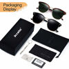 Picture of Joopin Square Semi Rimless Sunglasses Women Men Polarized Sun Glasses UV Protection (Gloss Black+Retro G15)
