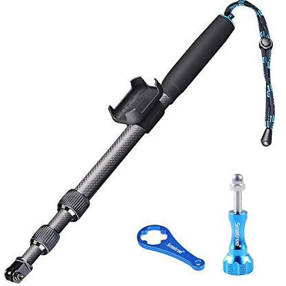 Picture of Smatree S2C Carbon Fiber Extendable Pole Compatible for GoPro Hero 9/8/7/6/5/4/3 Plus/3/2/1/Session/DJI OSMO Action Camera (WiFi Remote Controller is Not Included)