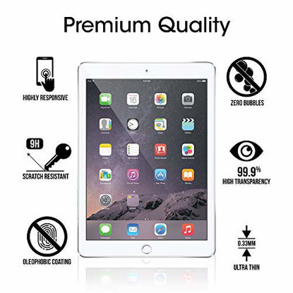 Picture of amFilm Glass Screen Protector for iPad 9.7 6th Gen, 5th Gen, iPad Pro 9.7, iPad Air, Air 2, Tempered Glass, Apple Pencil Compatible