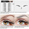 Picture of 6 Sheets 4D Hair-Like Waterproof Eyebrow Tattoos Stickers Eyebrow Transfers Stickers Grooming Shaping Eyebrow Sticker in Arch Style for Women and Girls, 66 Pairs (High Arch Eyebrow)