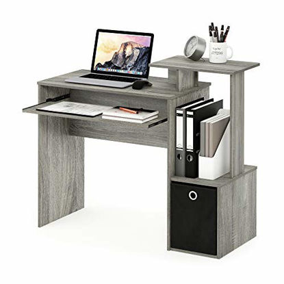 Picture of FURINNO Econ Multipurpose Home Office Computer Writing Desk, French Oak Grey