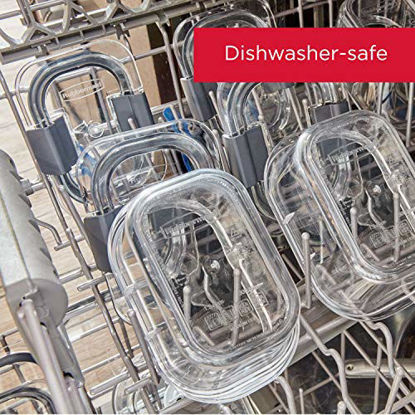 Picture of Rubbermaid Leak-Proof Brilliance Food Storage Set | 9.6 Cup Plastic Containers with Lids | Microwave and Dishwasher Safe, 2-Pack, Clear